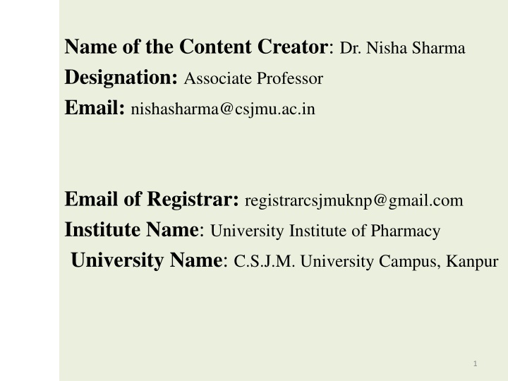 name of the content creator dr nisha sharma