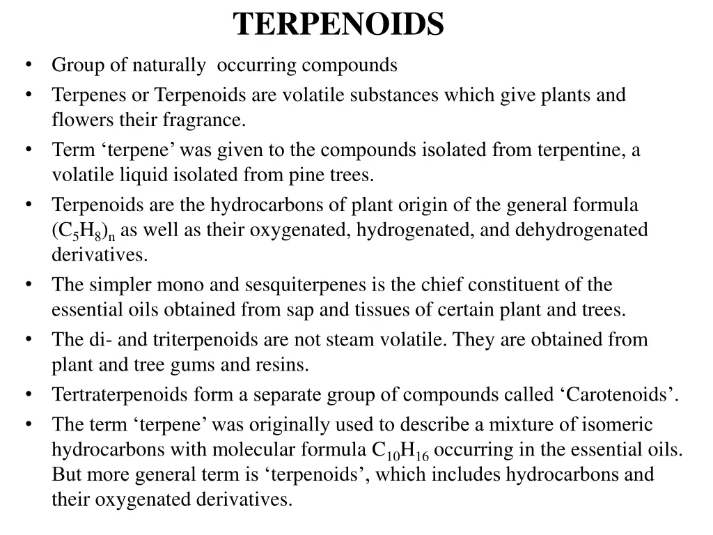 terpenoids