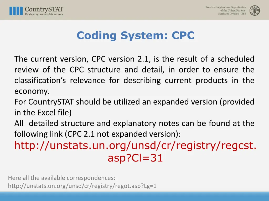 coding system cpc 1