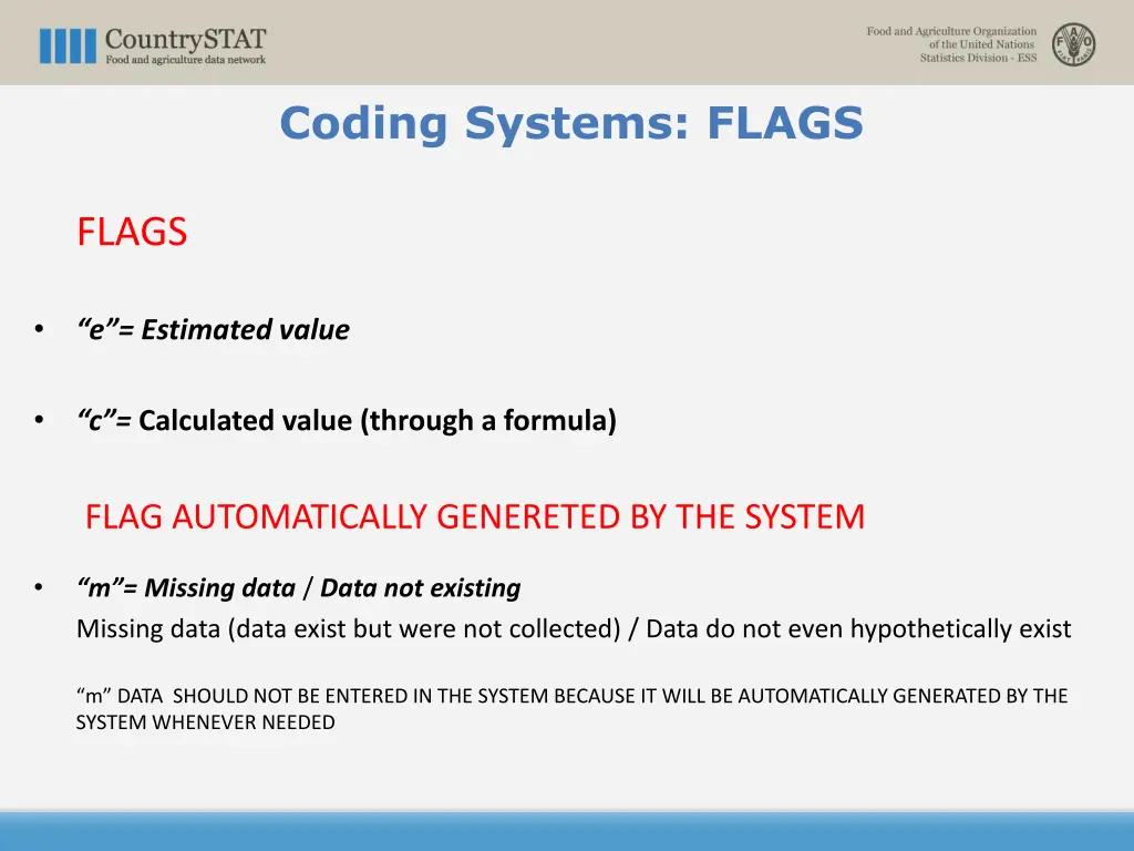 coding systems flags