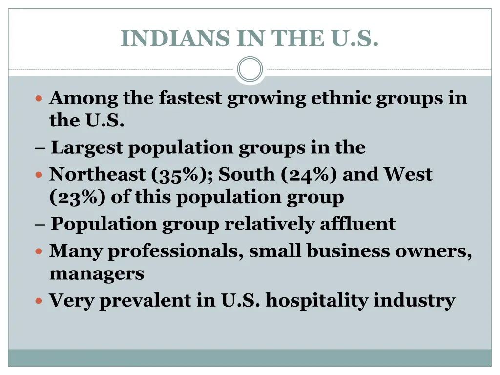 indians in the u s