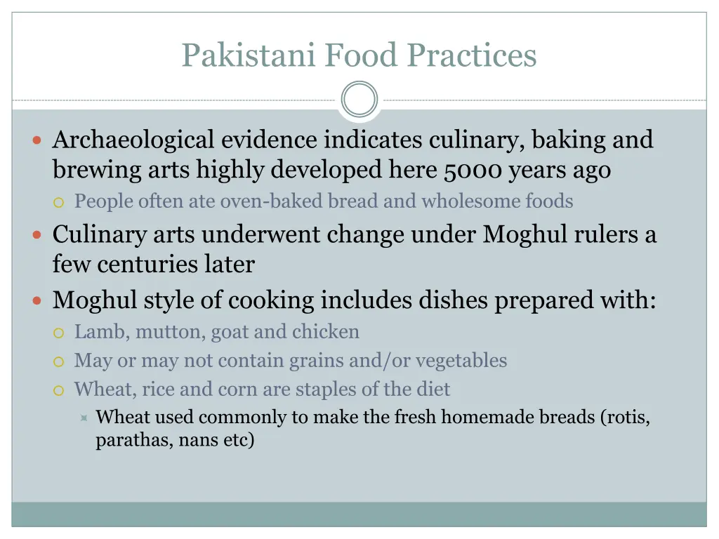 pakistani food practices