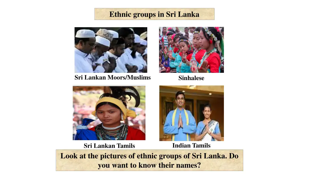 ethnic groups in sri lanka