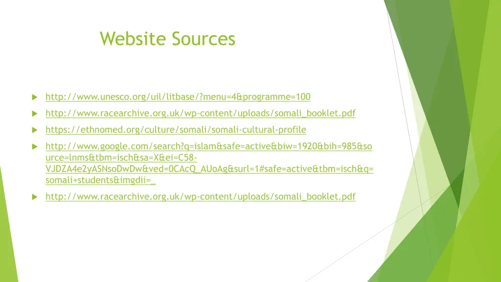 website sources