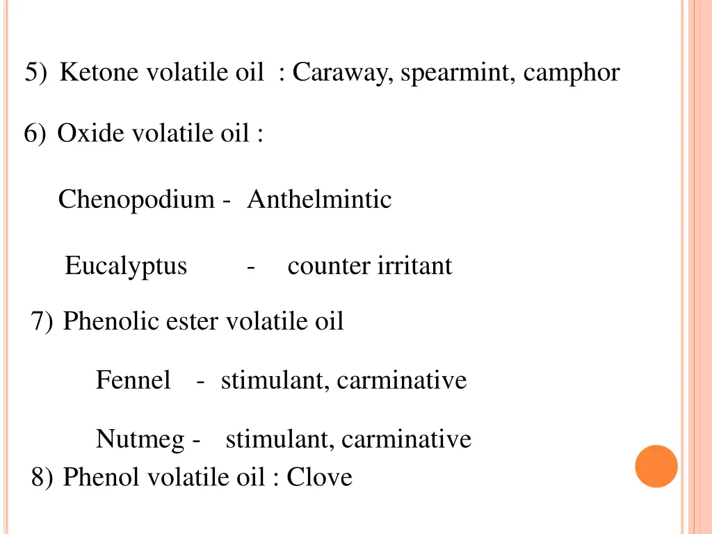 5 ketone volatile oil caraway spearmint camphor