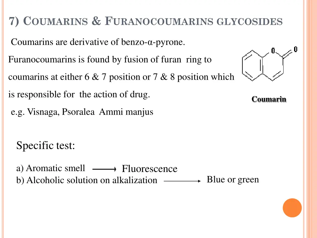 7 c oumarins f uranocoumarins glycosides