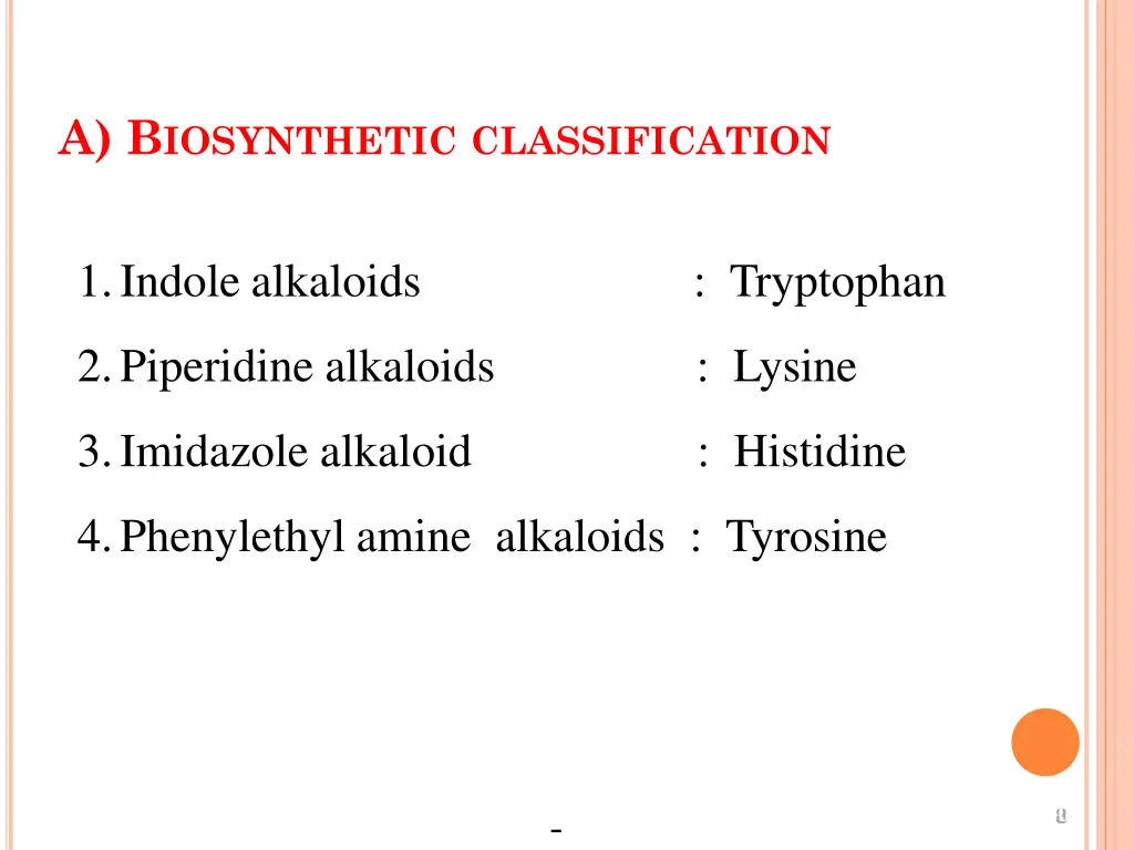 a b iosynthetic classification