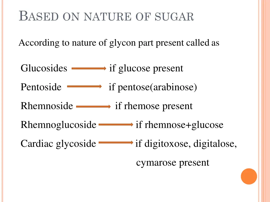 b ased on nature of sugar