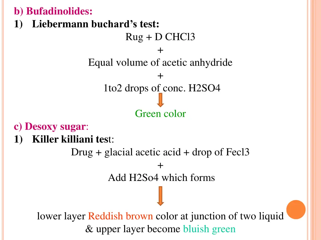 b bufadinolides 1 liebermann buchard s test