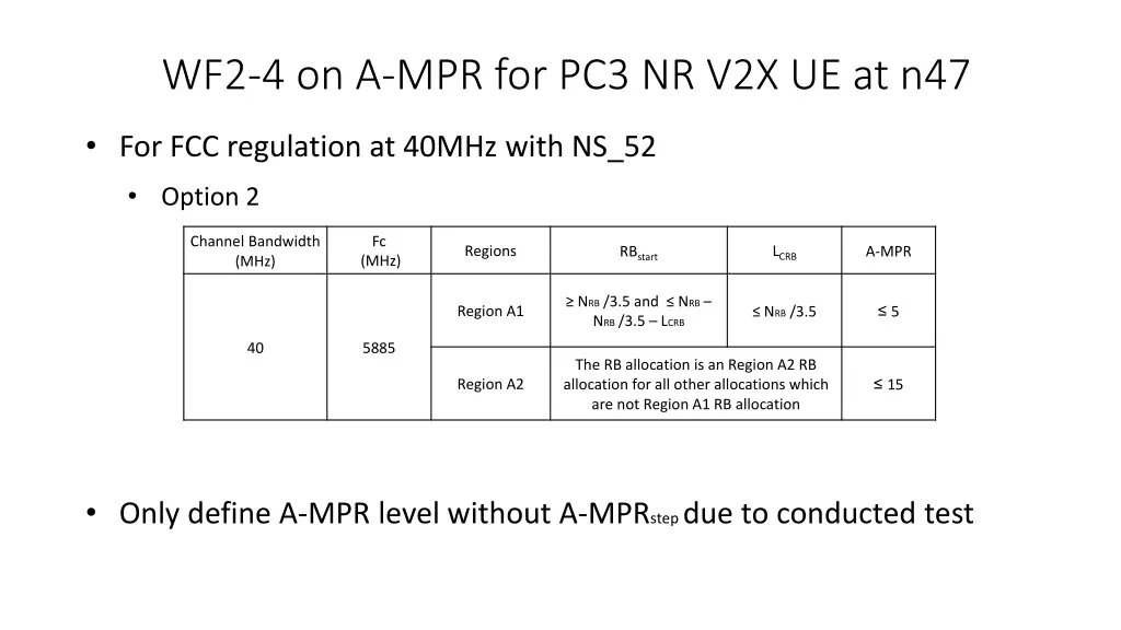 wf2 4 on a mpr for pc3 nr v2x ue at n47 1