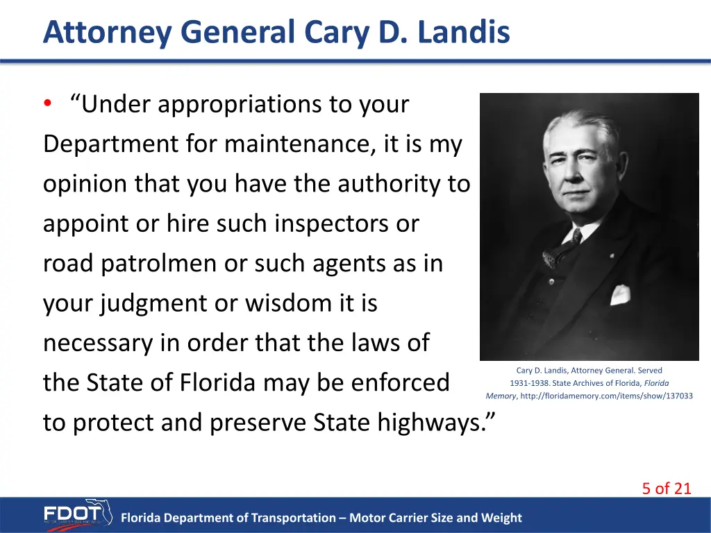 attorney general cary d landis