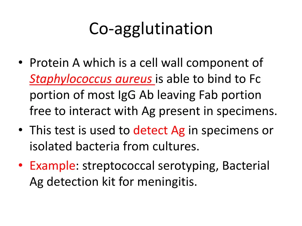 co agglutination