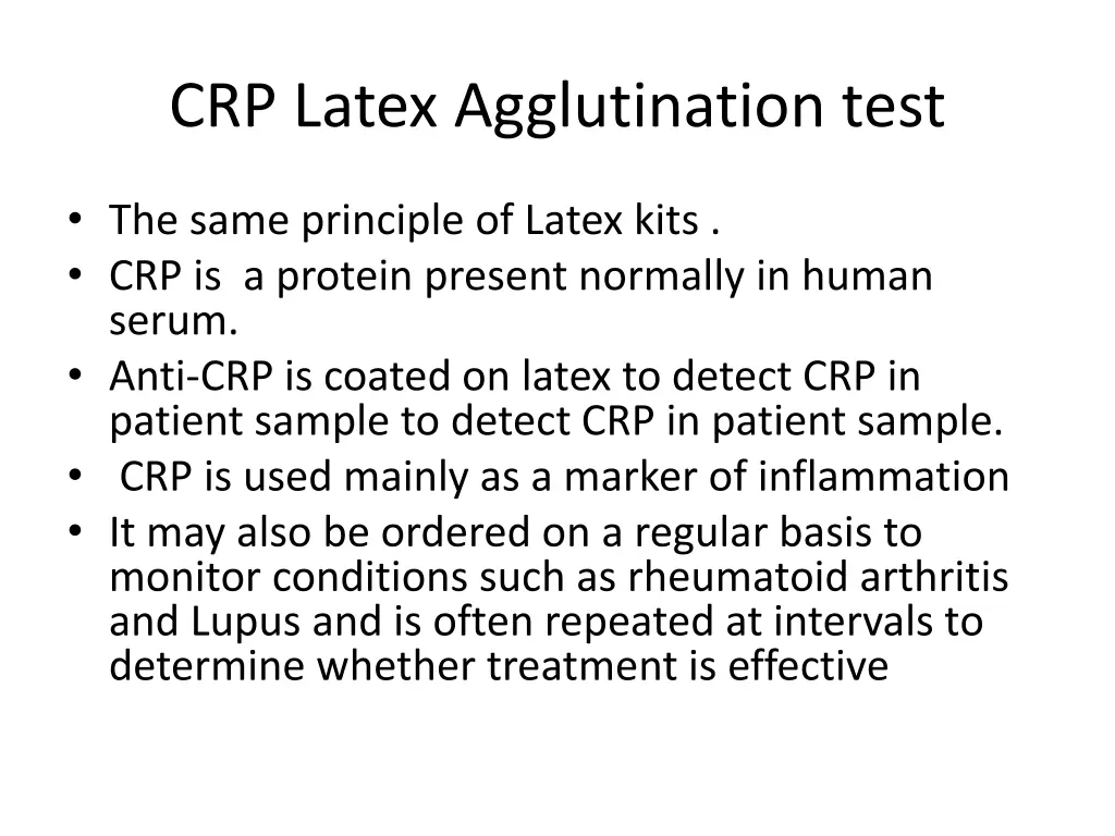 crp latex agglutination test