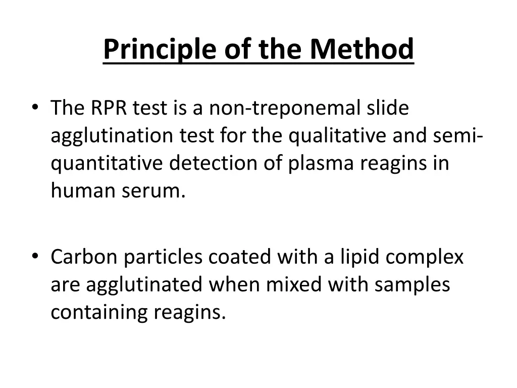 principle of the method