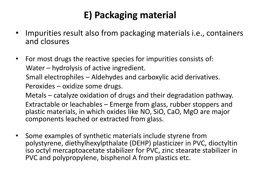 e packaging material