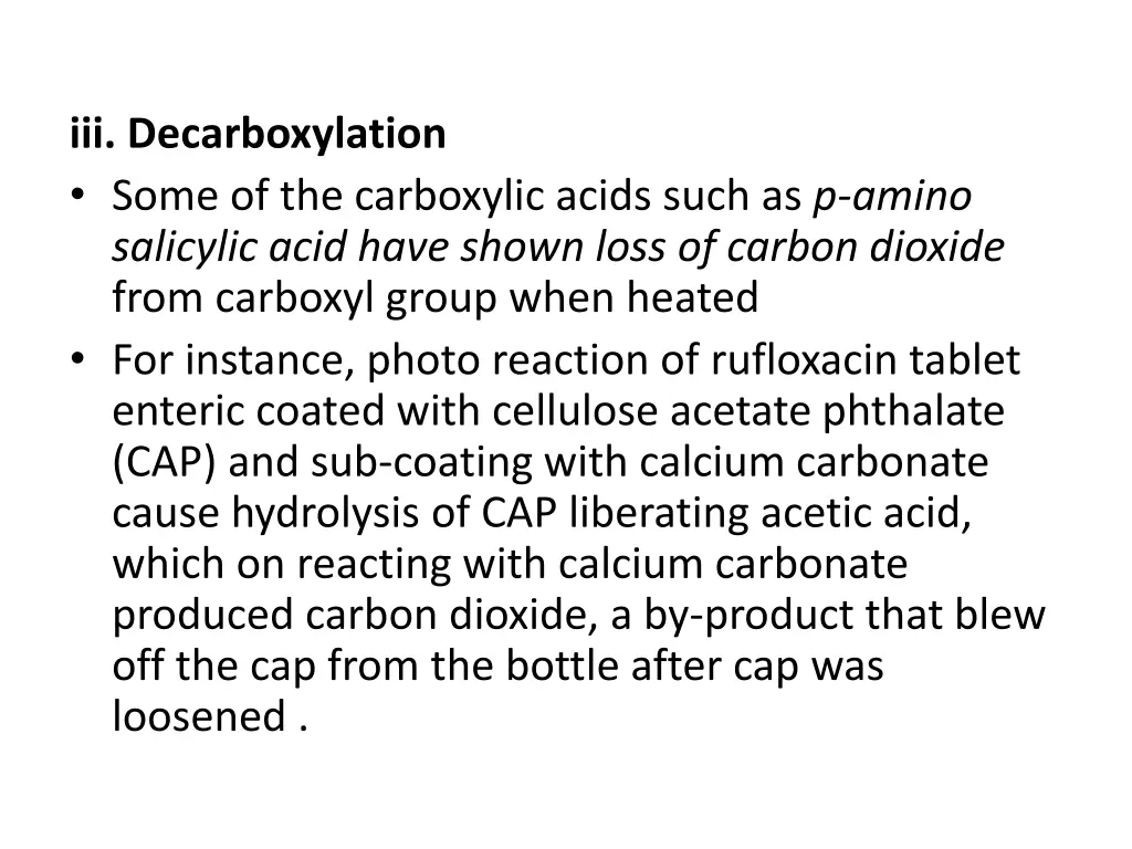 iii decarboxylation some of the carboxylic acids