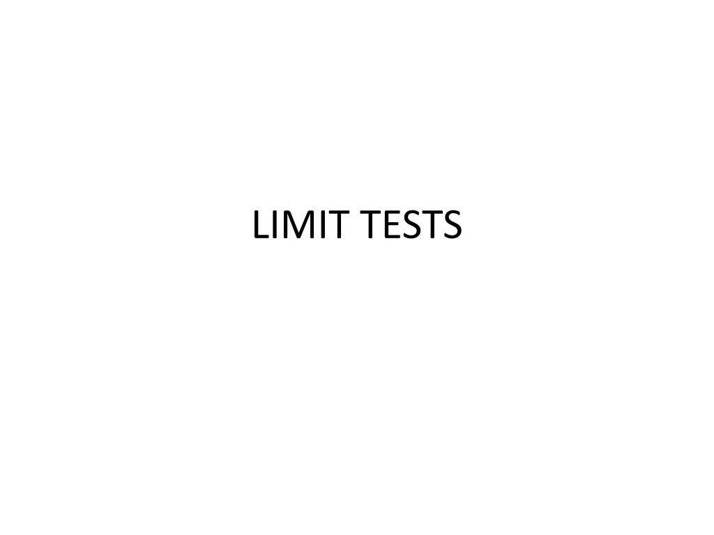 limit tests