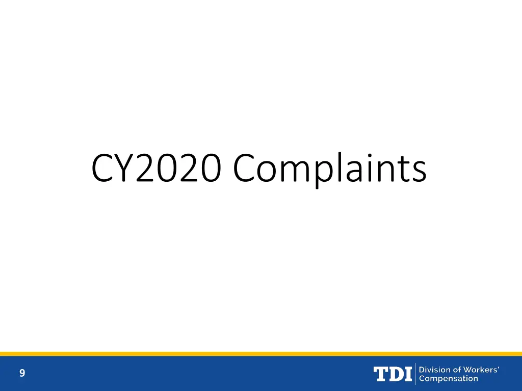 cy2020 complaints