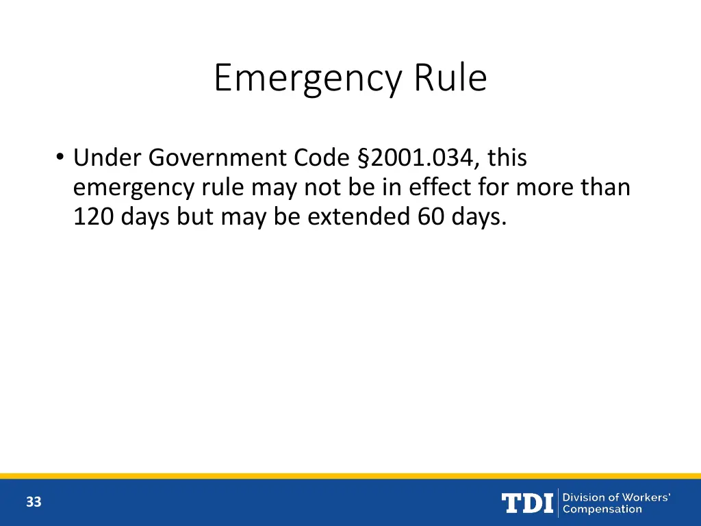 emergency rule 1