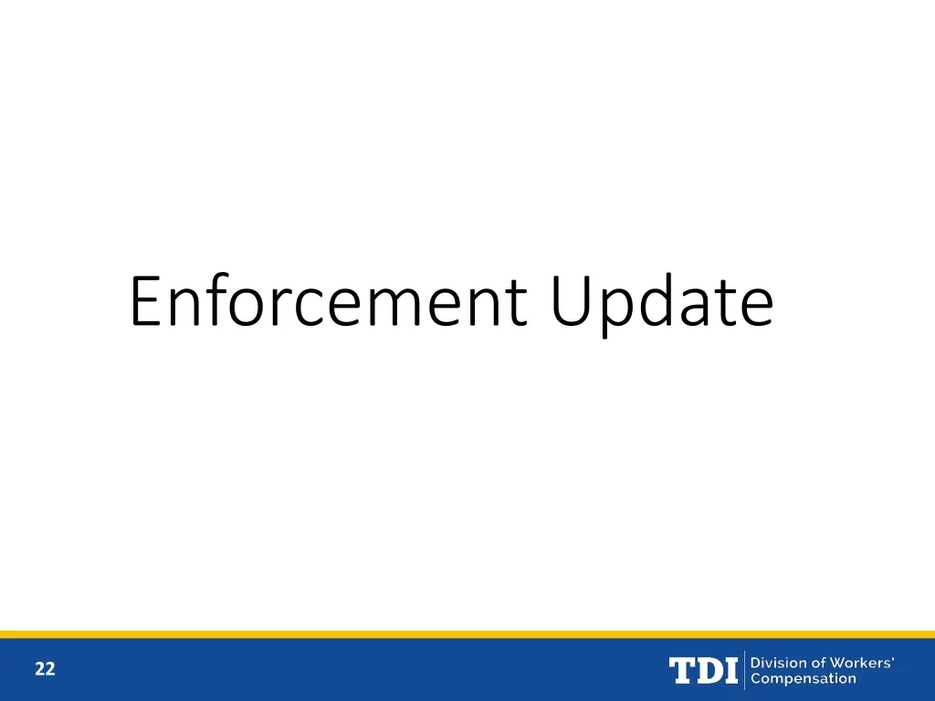 enforcement update