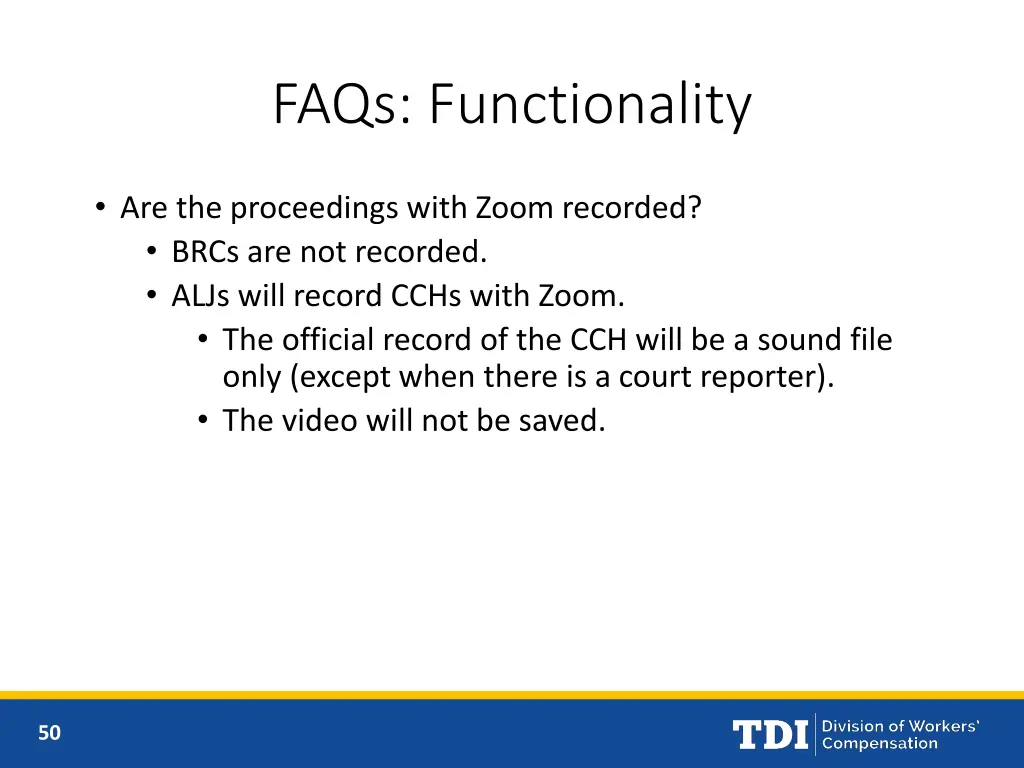 faqs functionality 1