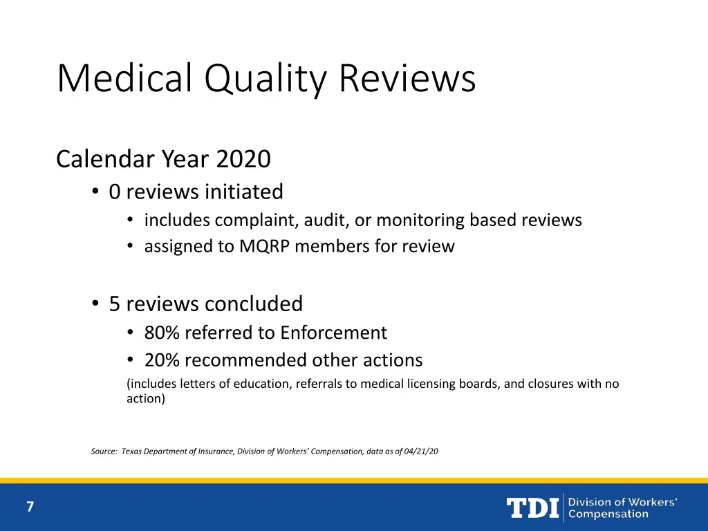 medical quality reviews