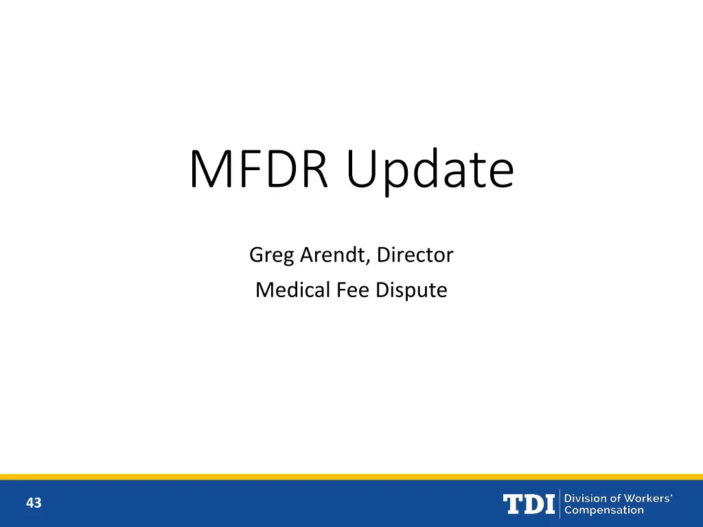 mfdr update