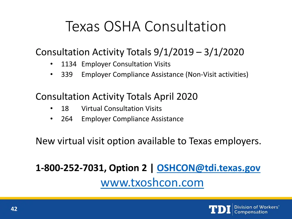 texas osha consultation