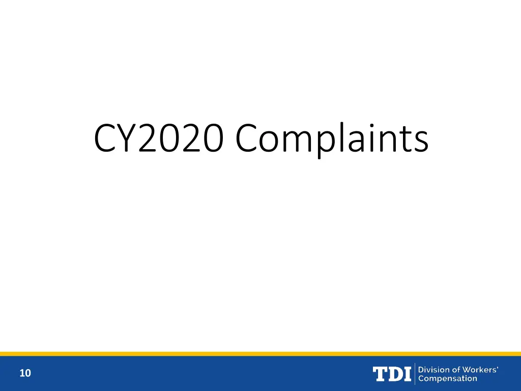 cy2020 complaints