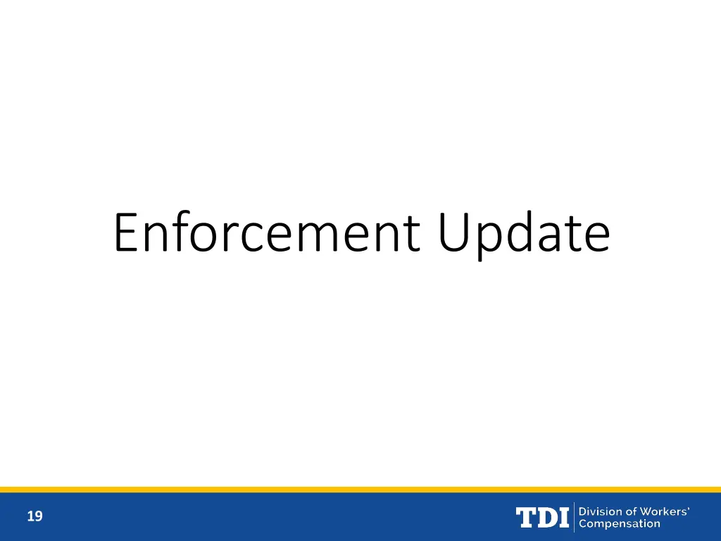 enforcement update