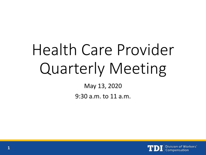 health care provider quarterly meeting