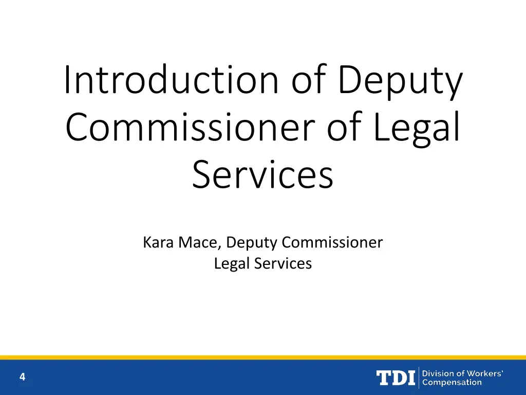 introduction of deputy commissioner of legal