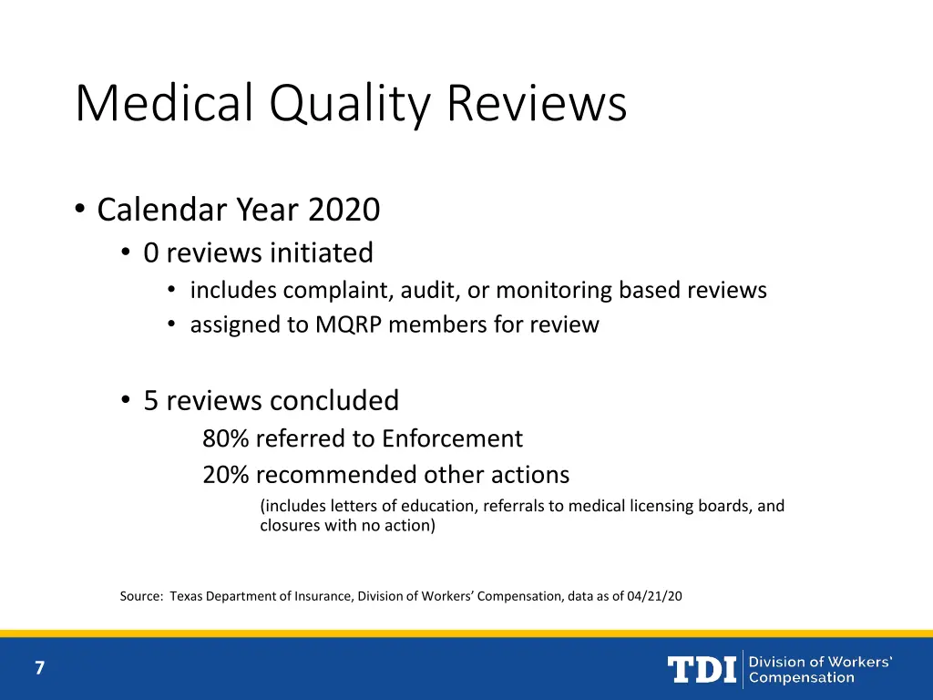 medical quality reviews