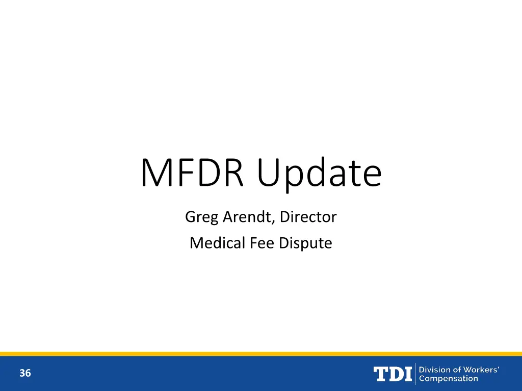 mfdr update