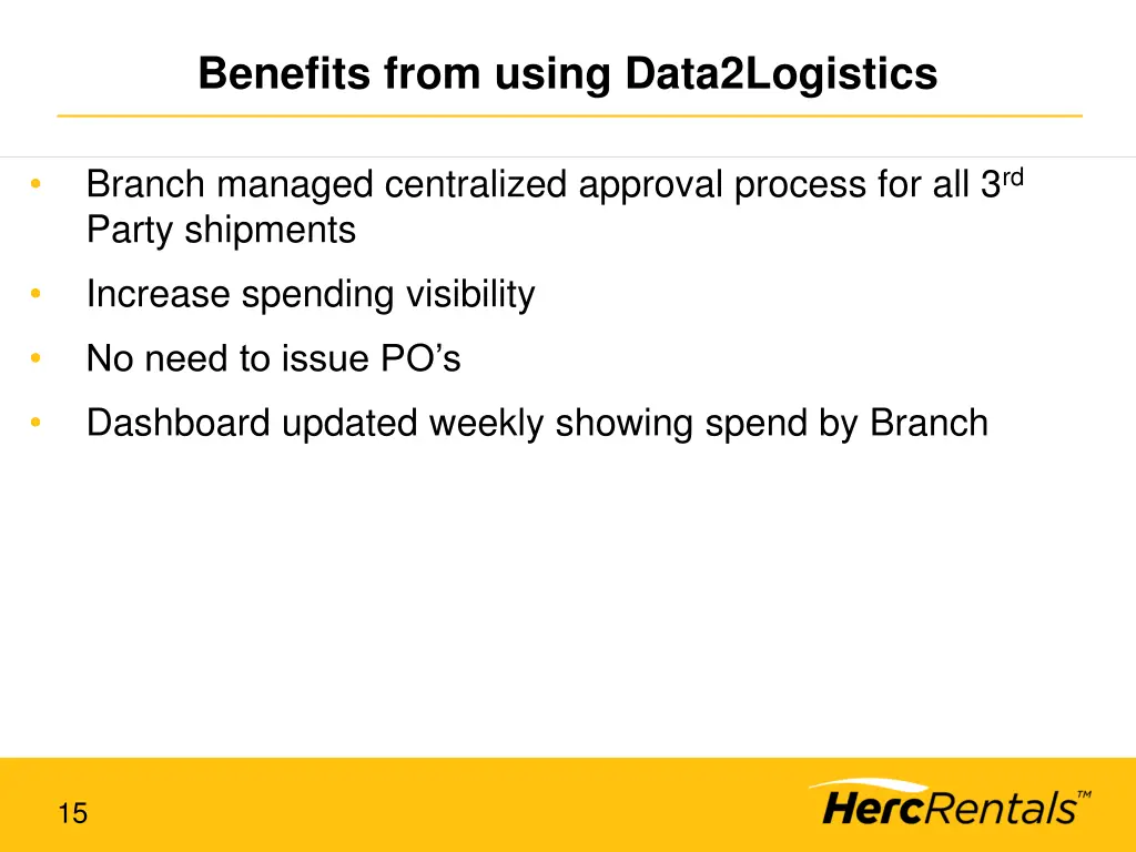 benefits from using data2logistics