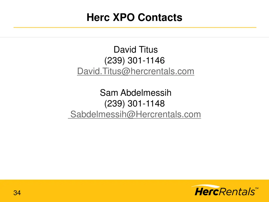 herc xpo contacts