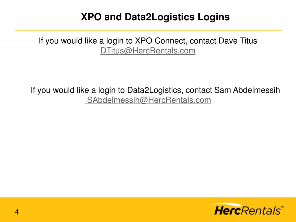 xpo and data2logistics logins