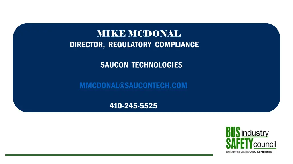 mike mcdonal director regulatory compliance