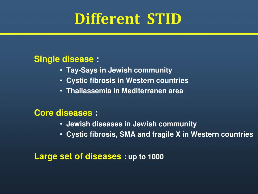 different stid