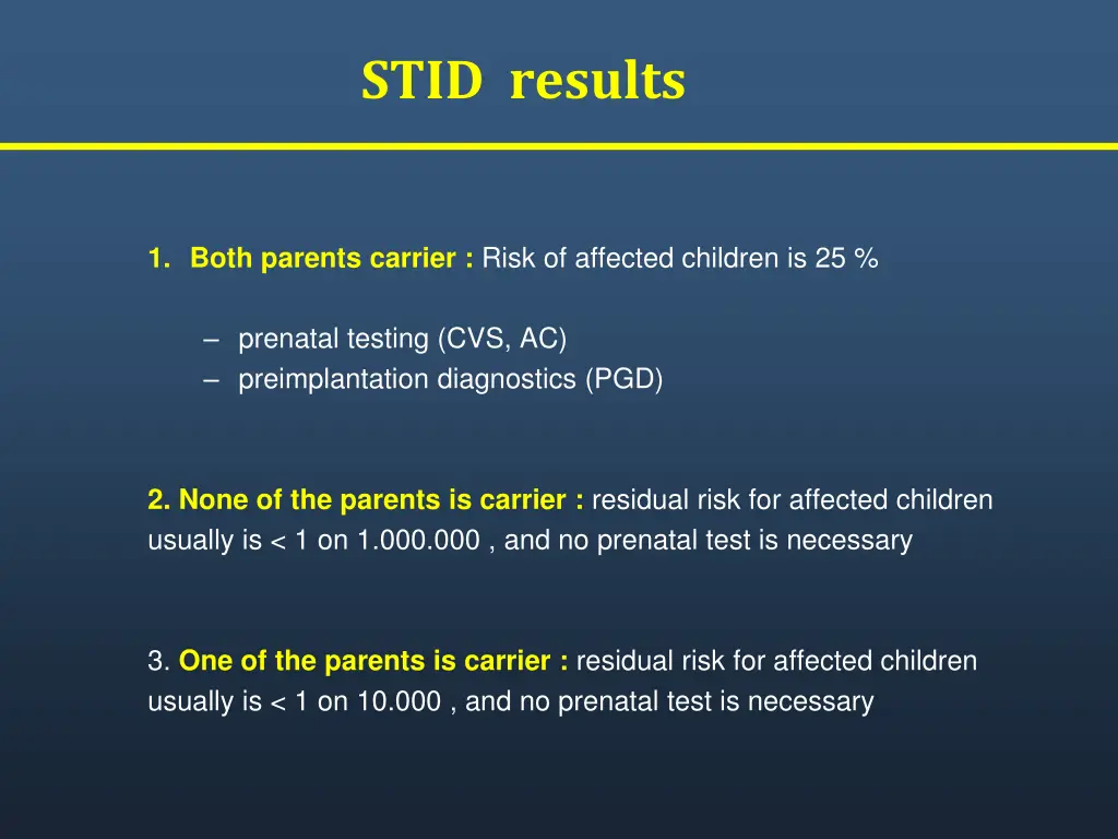 stid results