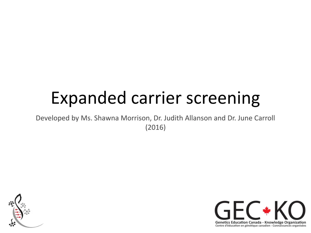 expanded carrier screening