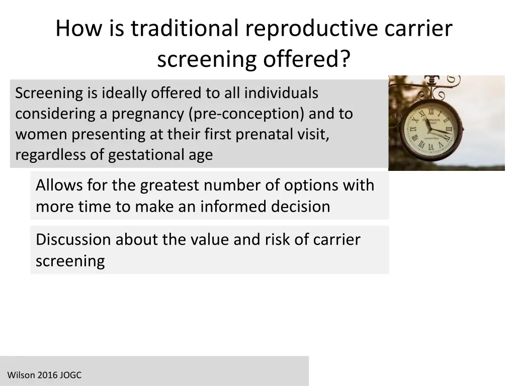 how is traditional reproductive carrier screening 1