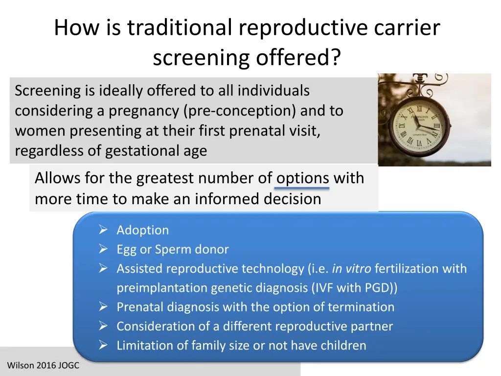 how is traditional reproductive carrier screening