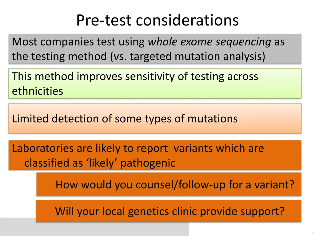 pre test considerations 1