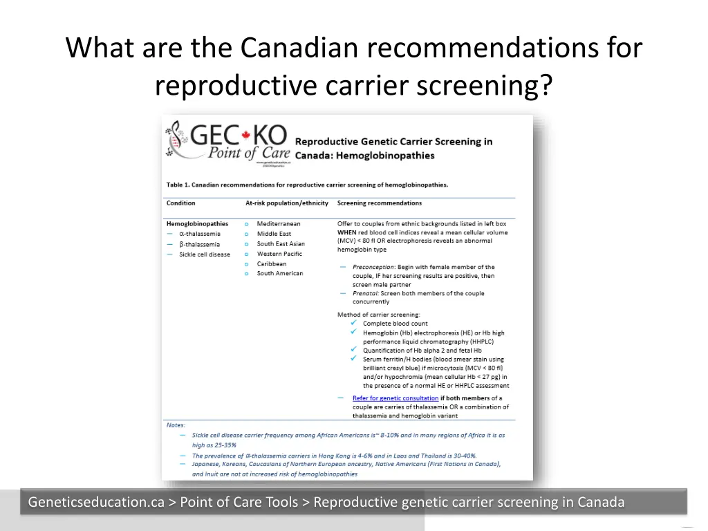 what are the canadian recommendations 3