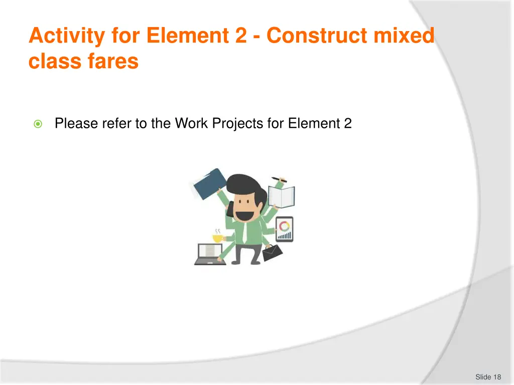 activity for element 2 construct mixed class fares