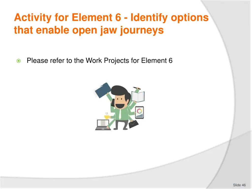 activity for element 6 identify options that