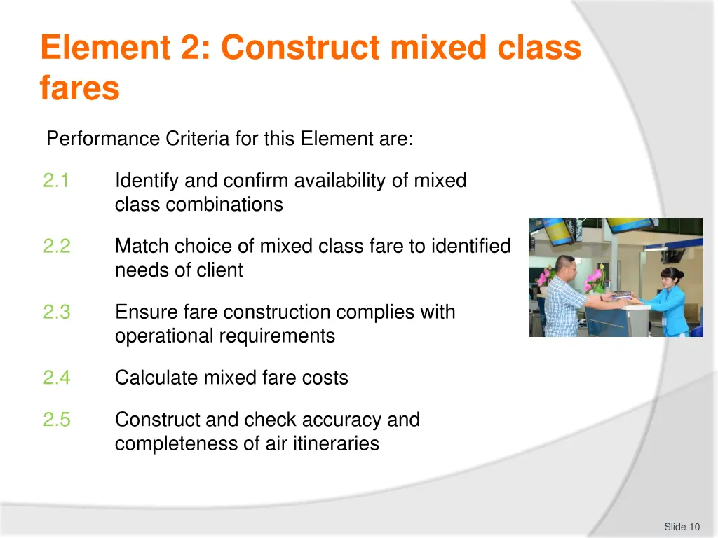 element 2 construct mixed class fares