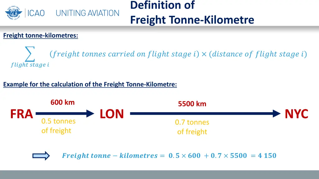 definition of freight tonne kilometre