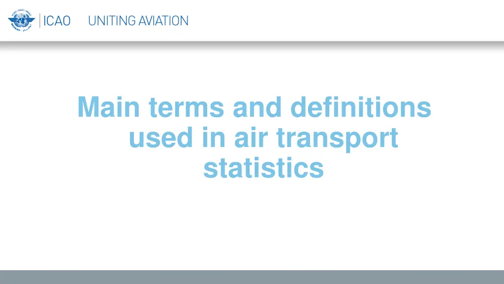 main terms and definitions used in air transport